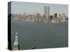 Twin Towers and Liberty 1990-Marty Lederhandler-Stretched Canvas