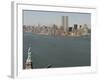 Twin Towers and Liberty 1990-Marty Lederhandler-Framed Photographic Print