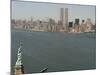 Twin Towers and Liberty 1990-Marty Lederhandler-Mounted Photographic Print