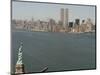 Twin Towers and Liberty 1990-Marty Lederhandler-Mounted Photographic Print