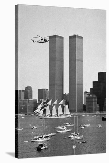 Twin Towers and Spanish Schooner-null-Stretched Canvas