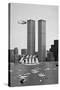 Twin Towers and Spanish Schooner-null-Stretched Canvas