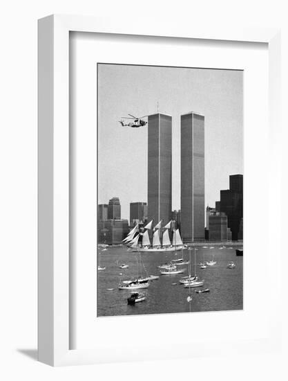 Twin Towers and Spanish Schooner-null-Framed Photographic Print