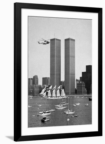 Twin Towers and Spanish Schooner-null-Framed Photographic Print