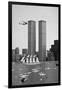 Twin Towers and Spanish Schooner-null-Framed Photographic Print