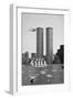 Twin Towers and Spanish Schooner-null-Framed Photographic Print