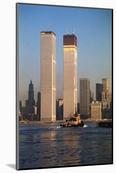 Twin Towers during Construction-null-Mounted Photographic Print