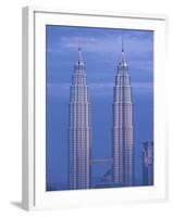 Twin Towers of the Petronas Building, Kuala Lumpur, Malaysia, Southeast Asia-Gavin Hellier-Framed Photographic Print