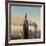 Twin Towers of the World Trade Center Burn Behind the Empire State Buildiing, September 11, 2001-null-Framed Photographic Print