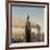 Twin Towers of the World Trade Center Burn Behind the Empire State Buildiing, September 11, 2001-null-Framed Photographic Print