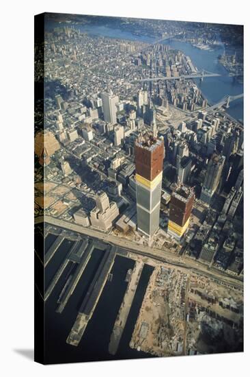 Twin Towers under Construction-null-Stretched Canvas