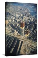 Twin Towers under Construction-null-Stretched Canvas