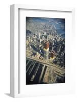 Twin Towers under Construction-null-Framed Photographic Print