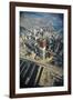 Twin Towers under Construction-null-Framed Photographic Print