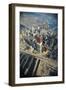 Twin Towers under Construction-null-Framed Photographic Print