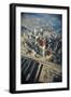 Twin Towers under Construction-null-Framed Photographic Print