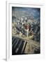 Twin Towers under Construction-null-Framed Photographic Print