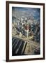 Twin Towers under Construction-null-Framed Photographic Print