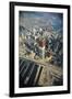 Twin Towers under Construction-null-Framed Photographic Print