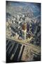 Twin Towers under Construction-null-Mounted Photographic Print