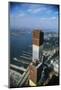 Twin Towers under Construction-null-Mounted Photographic Print