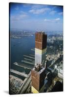 Twin Towers under Construction-null-Stretched Canvas