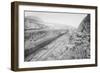 Twin Tracks Loaded With Earth Removed From Panama Canal Bed-null-Framed Art Print