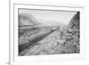 Twin Tracks Loaded With Earth Removed From Panama Canal Bed-null-Framed Premium Giclee Print