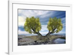 Twin Tree-Ata Alishahi-Framed Giclee Print