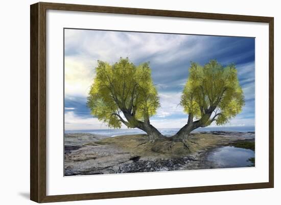 Twin Tree-Ata Alishahi-Framed Giclee Print