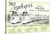 Twin Zephyrs, Trains in Midwest-null-Stretched Canvas