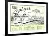 Twin Zephyrs, Trains in Midwest-null-Framed Premium Giclee Print
