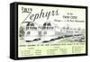 Twin Zephyrs, Trains in Midwest-null-Framed Stretched Canvas