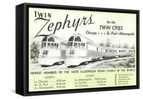 Twin Zephyrs, Trains in Midwest-null-Framed Stretched Canvas