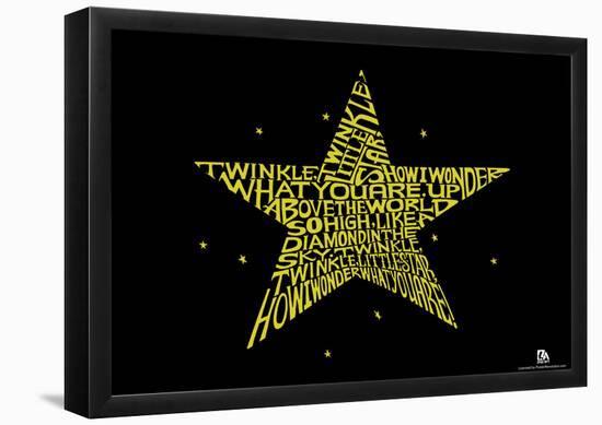 Twinkle Little Star Text Poster-null-Framed Poster