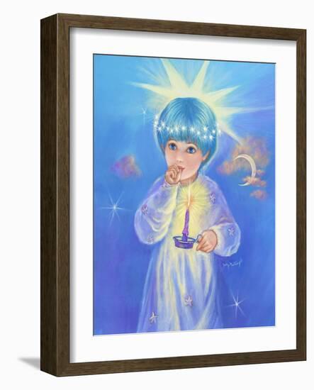 Twinkle Star with Candle-Judy Mastrangelo-Framed Giclee Print