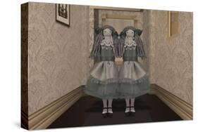 Twins in the Hallway-Carrie Webster-Stretched Canvas