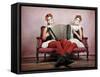 Twins-Monika Vanhercke-Framed Stretched Canvas