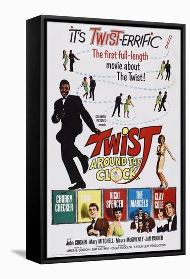 Twist around the Clock-null-Framed Stretched Canvas