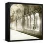 Twisted Columns in the Cloister, Basilica of St Paul Outside the Walls, Rome, Italy-Underwood & Underwood-Framed Stretched Canvas