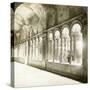 Twisted Columns in the Cloister, Basilica of St Paul Outside the Walls, Rome, Italy-Underwood & Underwood-Stretched Canvas