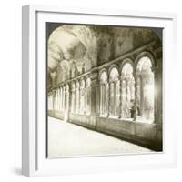 Twisted Columns in the Cloister, Basilica of St Paul Outside the Walls, Rome, Italy-Underwood & Underwood-Framed Photographic Print