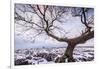 Twistleton Scar End in Snow, Ingleton, Yorkshire Dales, Yorkshire, England, United Kingdom, Europe-Bill Ward-Framed Premium Photographic Print