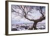 Twistleton Scar End in Snow, Ingleton, Yorkshire Dales, Yorkshire, England, United Kingdom, Europe-Bill Ward-Framed Photographic Print