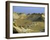 Two 4X4S Descend from the Escarpment on the Approach to Dakhla Oasis in the Western Desert, Egypt-Julian Love-Framed Photographic Print