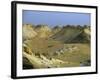 Two 4X4S Descend from the Escarpment on the Approach to Dakhla Oasis in the Western Desert, Egypt-Julian Love-Framed Photographic Print