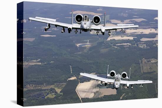 Two A-10C Thunderbolt Aircraft Near Moody Air Force Base, Georgia-null-Stretched Canvas