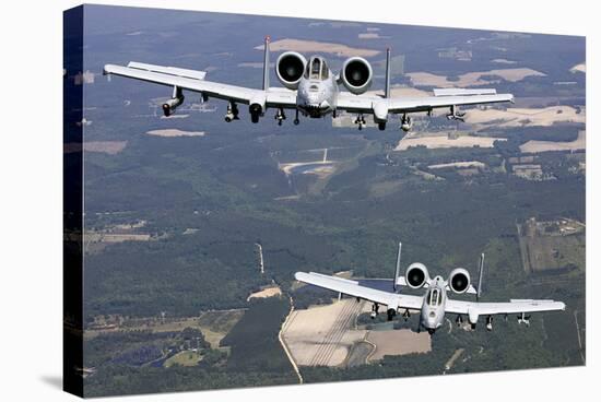 Two A-10C Thunderbolt Aircraft Near Moody Air Force Base, Georgia-null-Stretched Canvas