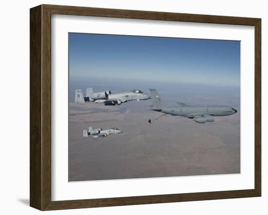 Two A-10C Thunderbolt's Prepare To Refuel from a KC-135 Stratotanker-Stocktrek Images-Framed Photographic Print