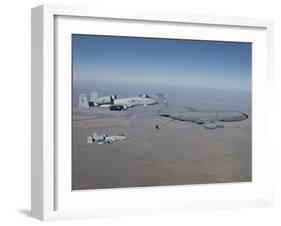 Two A-10C Thunderbolt's Prepare To Refuel from a KC-135 Stratotanker-Stocktrek Images-Framed Photographic Print